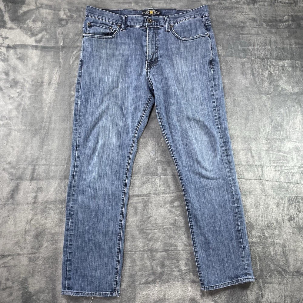 Lucky Brand 410 Athletic Fit Mens Jeans 33x30 Fits 34x30 Blue Medium‎ Wash Denim